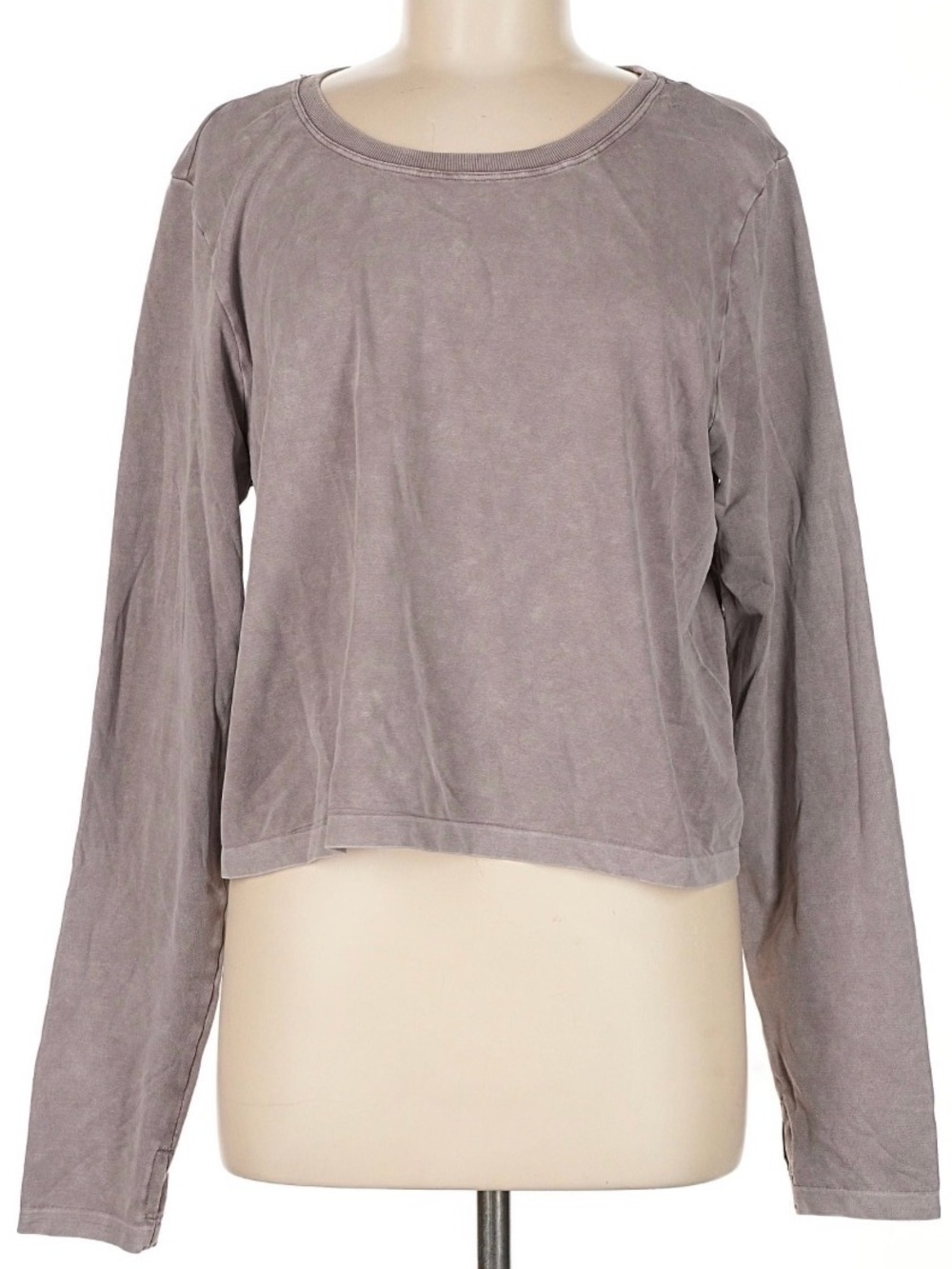 Relaxed Crewneck Long-Sleeve Top